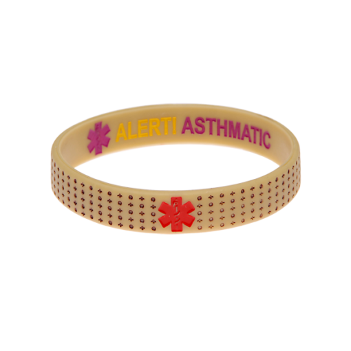 Asthma Bracelet Beige Reversible