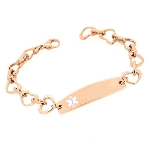 Heart Links Medical ID Bracelet