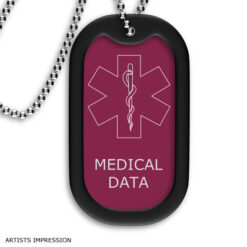 Pink Medical ID Tag