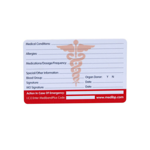 medical alert card emergency medical information id alert