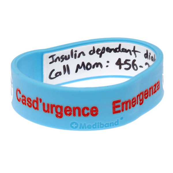 travel kids allergy bracelet blue