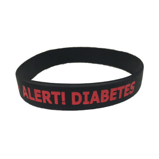 Black Diabetes Alert Wristband