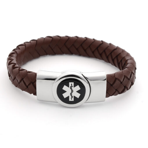 Leather Medical ID Bracelets