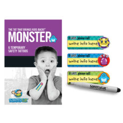 SafetyTat Kids Safety Tattoos - Monster Mash Pack