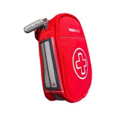 red asthma inhaler case