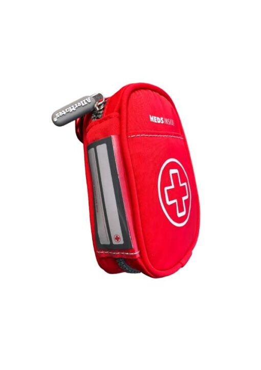 red asthma inhaler case