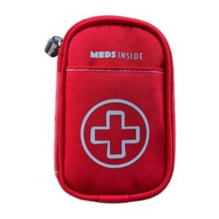 red asthma inhaler case