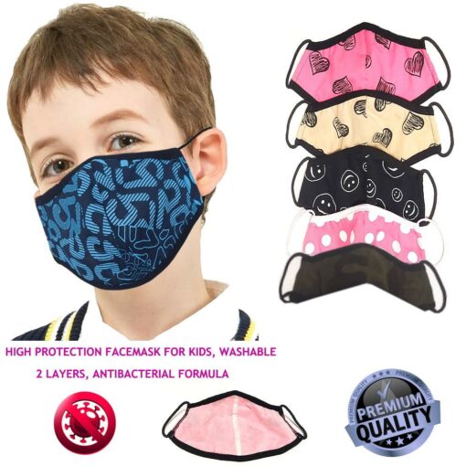 Reusable face masks for children - Triple Pack