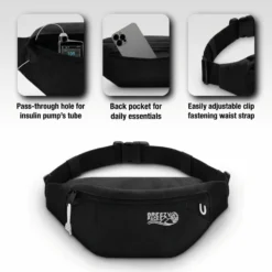 BreezyPacks Waist Bag | Epipen and Insulin Travel Bum Bag