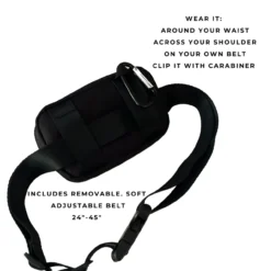 Inhaler case with belt loop, carabiner clip and ICE ID tag